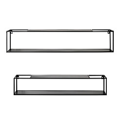 Pegane Étagère murale métal - Noir