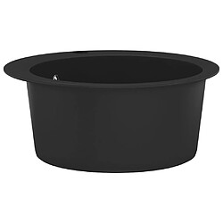 Avis VidaXL Bac Rond - Noir Granit