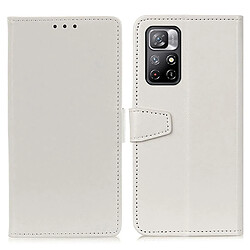 Redmi Note 11/Poco M4 Pro 5G - Étui Blanc Étui portefeuille en PU - Support intégré - Protection intégrale - Compatible Xiaomi Redmi Note 11/Poco M4 Pro 5G