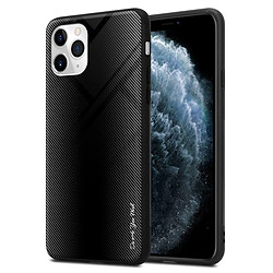 Cadorabo Coque pour iPhone 11 PRO MAX - Noir Coque OPALE NOIR - Silicone et verre trempé - Design antidérapant
