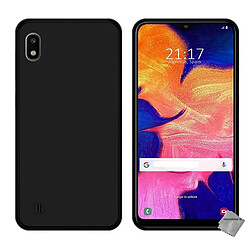 Htdmobiles Coque gel fine Samsung Galaxy A10 - Noir Coque en silicone pour smartphone - Design mince et esthétique - Protection contre chocs et rayures - Accès connectiques