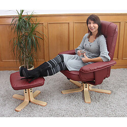 Mendler Fauteuil relax pivotant - Rouge