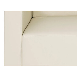 Mendler Fauteuil club simili cuir - Crème pas cher
