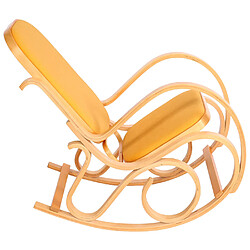 Mendler Fauteuil à bascule - Jaune