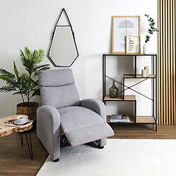 The Home Deco Factory Fauteuil Relaxation Dream - Gris Clair