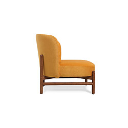 ICONIK INTERIOR Fauteuil rembourré en velours et bois - Brina Vert foncé pas cher