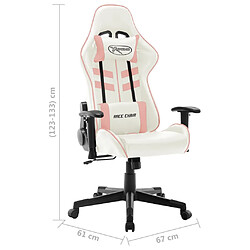 VidaXL Chaise de jeu Blanc et Rose pas cher