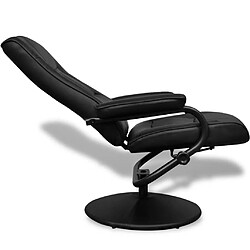 Helloshop26 Fauteuil club relax - Noir