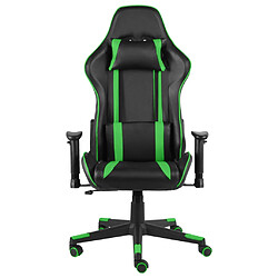 vidaXL Chaise de jeu pivotante - Noir et Vert