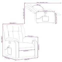 vidaXL Fauteuil de massage - Gris clair pas cher