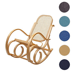 Mendler Fauteuil à bascule rotin - Chêne