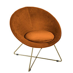 Pegane Lot de 2 fauteuils en velours - Ambre