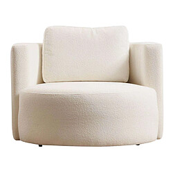 Hanah Home Fauteuil en tissu crème Wing.