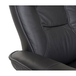 Mendler Fauteuil de relaxation pivotant - Noir