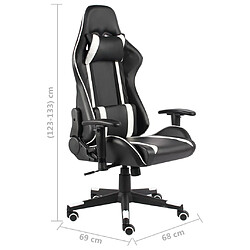 VidaXL Chaise de jeu blanc PVC pas cher