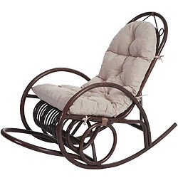 Mendler Fauteuil à bascule pivotant - Marron