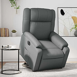 vidaXL Fauteuil inclinable de Massage avec Repose-Pied, Chaise de Relaxation avec Dossier, Siège avec Accoudoirs Salon, Moderne, Noir Similicuir
