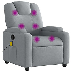 vidaXL Fauteuil de massage inclinable - Gris clair
