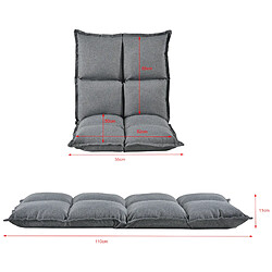 En.casa Siège de sol réglable - Gris clair