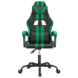 Avis vidaXL Chaise de jeu - Noir et Vert