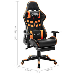 VidaXL Chaise de jeu - Noir/Orange pas cher