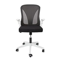 The Home Deco Factory Fauteuil de bureau - Blanc et noir pas cher