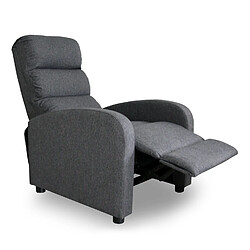 Fauteuil relax manuel Lasco tissu gris