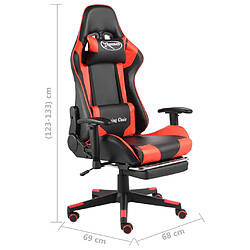 vidaXL Chaise de jeu - Rouge/Noir pas cher