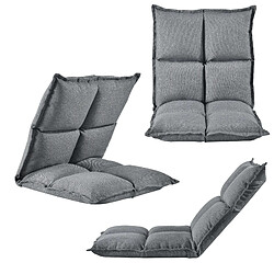 En.casa Siège de sol réglable - Gris clair