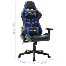 VidaXL Chaise de jeu Noir/Bleu pas cher