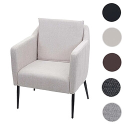 Mendler Fauteuil en tissu - Crème