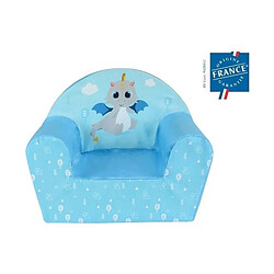 Fun house fauteuil club enfant Léon le dragon - Bleu