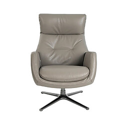 Angel Cerda Fauteuil pivotant en cuir gris foncé