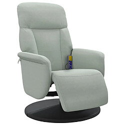 Avis vidaXL Fauteuil de massage - Gris clair