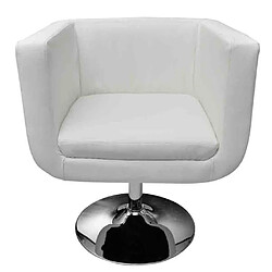 Helloshop26 Fauteuil lounge design - Blanc