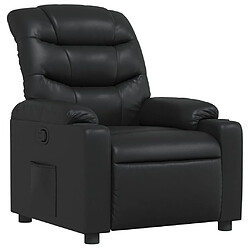 vidaXL Fauteuil Inclinable Similicuir Noir