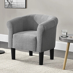 En.casa Fauteuil design moderne - Gris clair pas cher