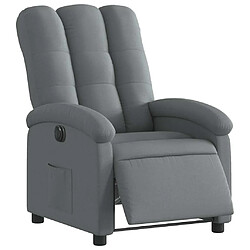 Avis vidaXL Fauteuil Électrique Gris Foncé Tissu