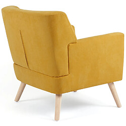 Acheter Idmarket MARKET Fauteuil LIV - Jaune Moutarde