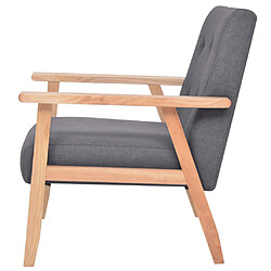 Avis Helloshop26 Fauteuil design tissu - Gris foncé
