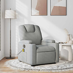 vidaXL Fauteuil de massage inclinable - Gris clair