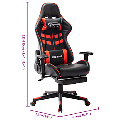 VidaXL Chaise de Jeu - Noir/Rouge pas cher
