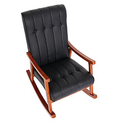 Mendler Fauteuil à bascule - Noir pas cher