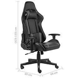 vidaXL Chaise de Jeu Gris PVC pas cher