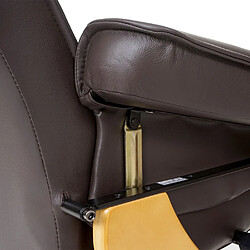 Acheter Mendler Fauteuil relax cuir pivotant - Marron
