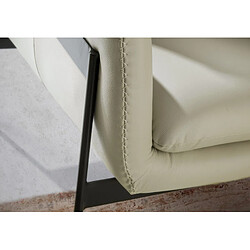 Angel Cerda Fauteuil en cuir gris perle pas cher