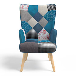 Avis Idmarket MARKET Fauteuil scandinave IVAR - Patchwork