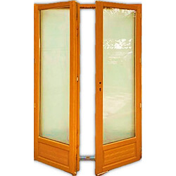 GD Porte Fenêtre Bois 2 Vantaux - H205xL100