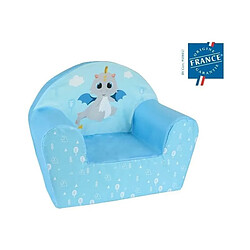 Fun house fauteuil club enfant Léon le dragon - Bleu