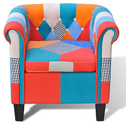 Helloshop26 Fauteuil patchwork moderne - Or